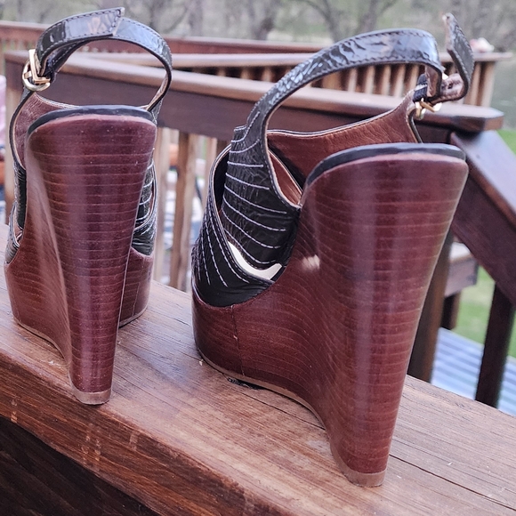 ALDO Women's Wedge Platforms Ankle Straps Sandal Shoes Slingback Size 39 US 8.5 - Picture 2 of 7